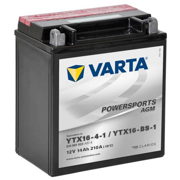 Baterie Moto Varta Powersports Agm 14Ah 12V TX16-4-1 514901021I314